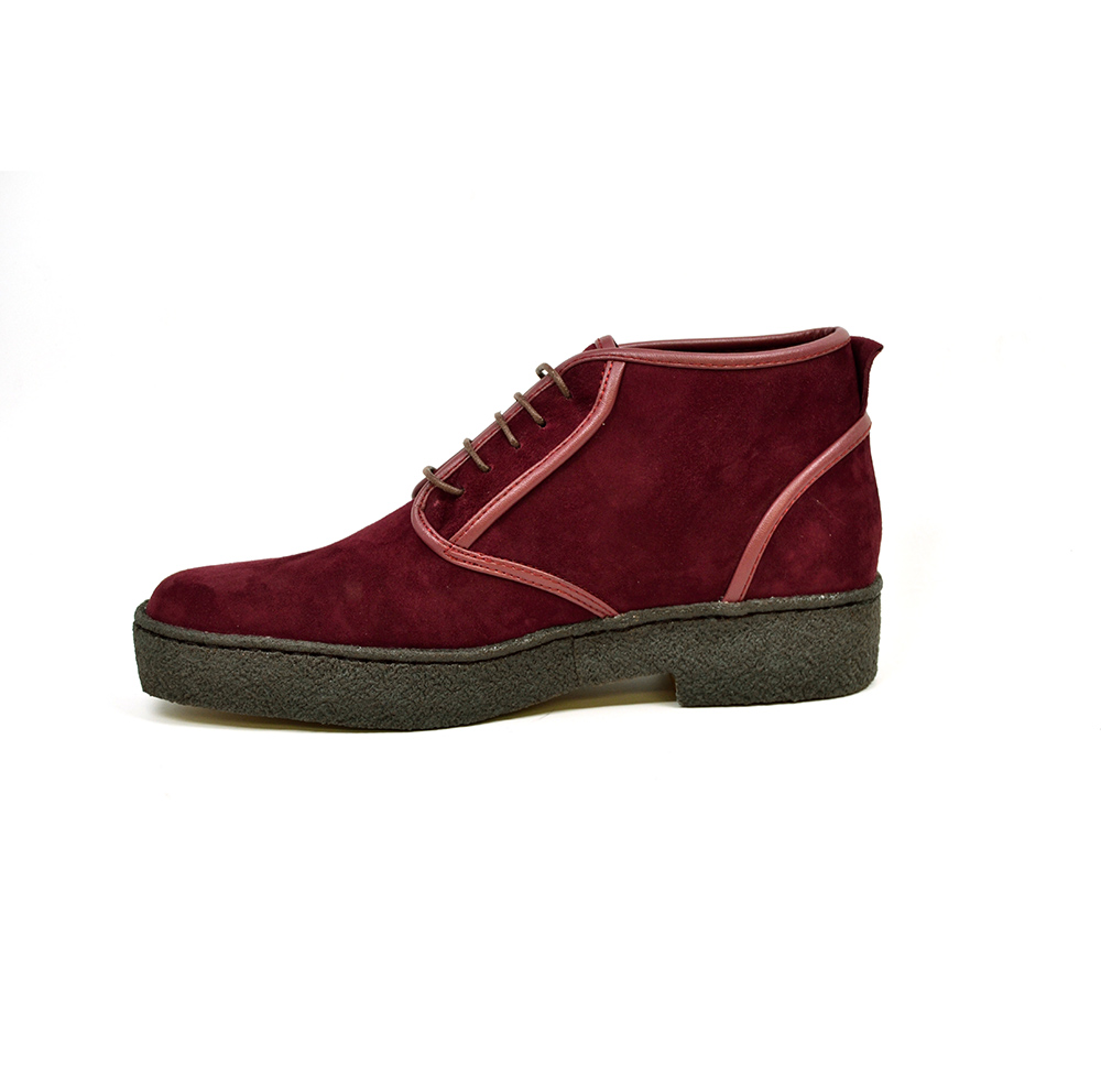 British Collection Playboy Chukka Kaydence Burgundy Lamb Suede [9321-4 ...