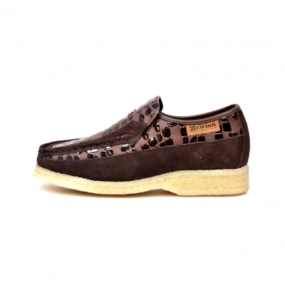 British Collection Stone Brown Pattern and Suede [5151-02] - $125.00 ...